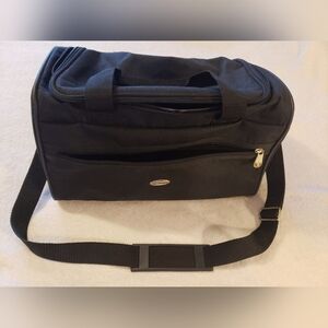 Pierre Cardin Weekender Travel Bag With Lock & Keys Removable Straps Black NWOT
